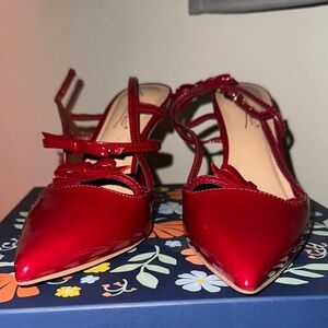 Fashion Nova Glossy Red Heels